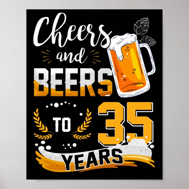 Póster 35 Años De Fiesta Y Cervezas A 35 Años (Frente)