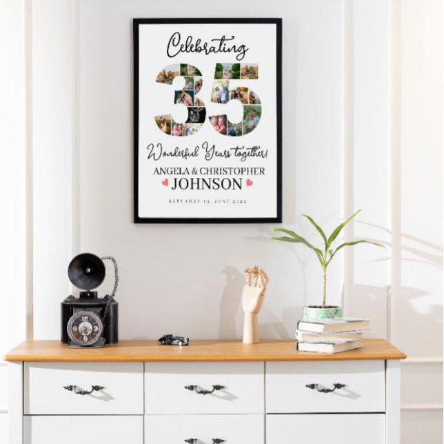 Póster 35 años de matrimonio de perlas Aniversario de la  (Subido por el creador)