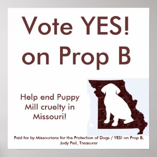 Póster 35" por 35" - SÍ! en Prop B Poster