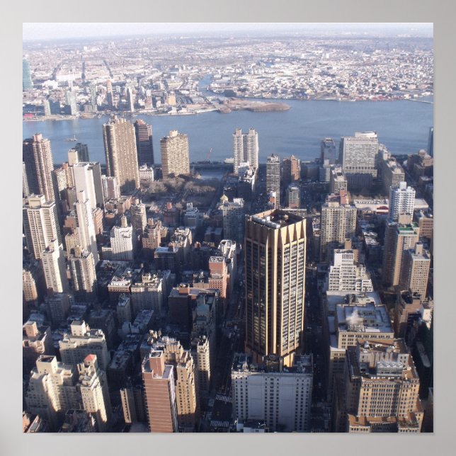 Póster 35"x35" Escenario de construcción Empire State de  (Frente)