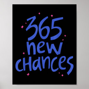 Póster 365 Nuevas Oportunidades Cita de Felicidad Inspira