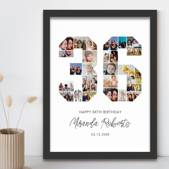 Póster 36.º Collage de fotos de cumpleaños número 36 Pers (Subido por el creador)
