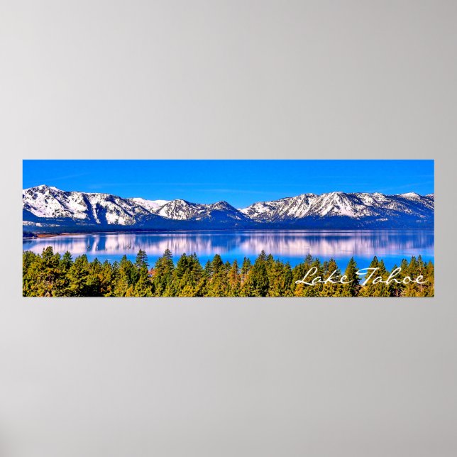 PÓSTER 36" X 12" BEAUTIFUL LAKE TAHOE POSTER (MATTE) (Frente)