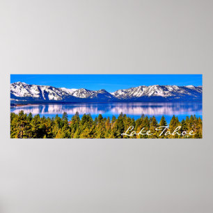 PÓSTER 36" X 12" ESCENIC LAKE TAHOE POSTER PREMIUM CANVAS