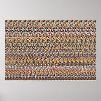 Póster 36" x 24" "Cachorros jugando" 3D Magic Eye®