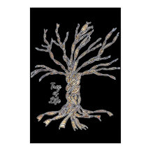 36 " x 24" poster, negro