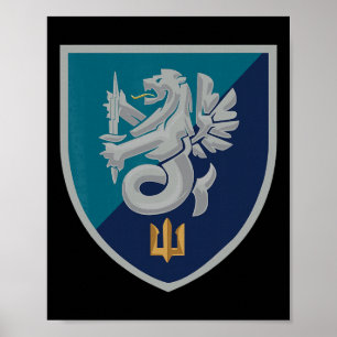 Póster 37ª Brigada de Infantería Naval (Ucrania) Mi ucran