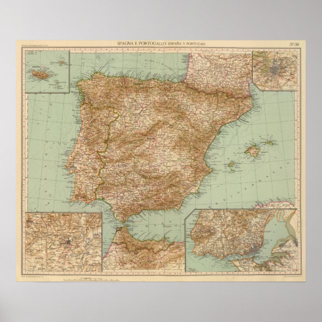 Póster 3738 España, Portugal (Frente)