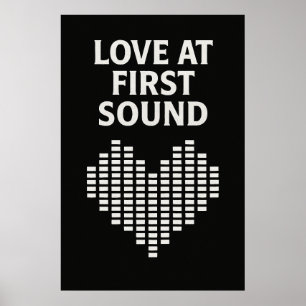 Poster 37, Amor en primer sonido, Arte vintage