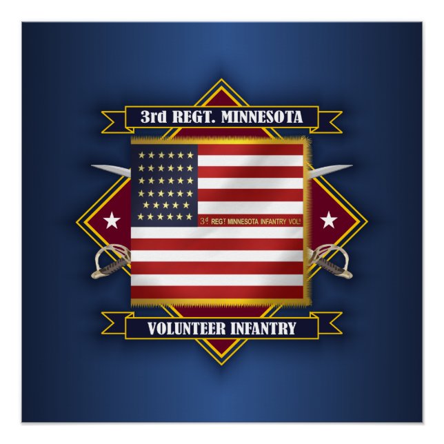 Póster 3.ª Infantería de Voluntarios de Minnesota (Anverso)