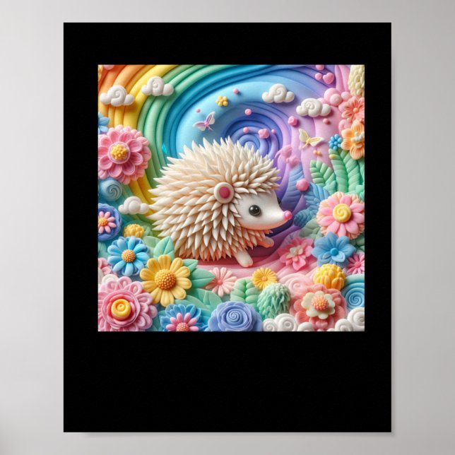 Póster 3.ª Pegatina de Hedgehog (Frente)