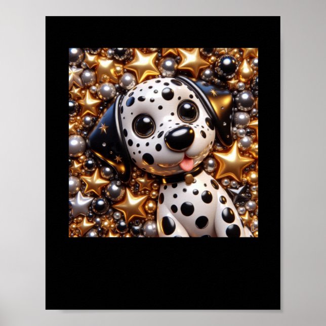 Póster 3.ᵉʳ Pegatina de perro de Dalmacia (Frente)