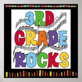 Póster 3.ᵉʳ Poster de aula de clase Rocks