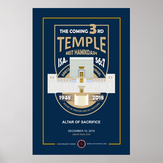Póster 3.ᵉʳ Templo - Dedicación al Altar (Frente)