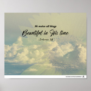 Póster 3:11 de Ecclesiastes - hermoso en su tiempo