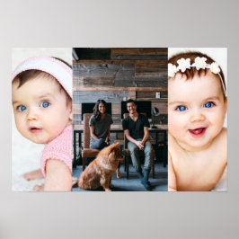 Póster 3 Collage de Fotos Personalizado