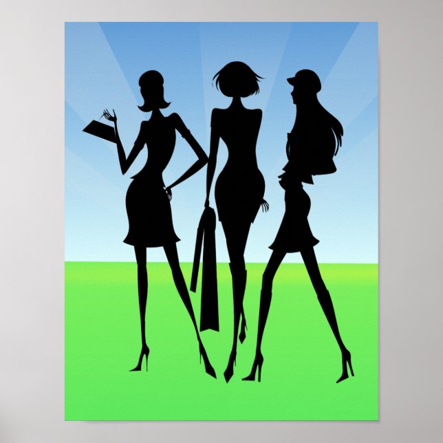 Póster 3 compañeras de compras (Frente)