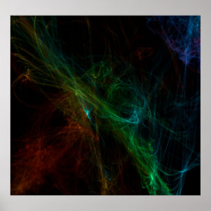 Póster 3 d ilustracion de energía y emoción de color. Mi