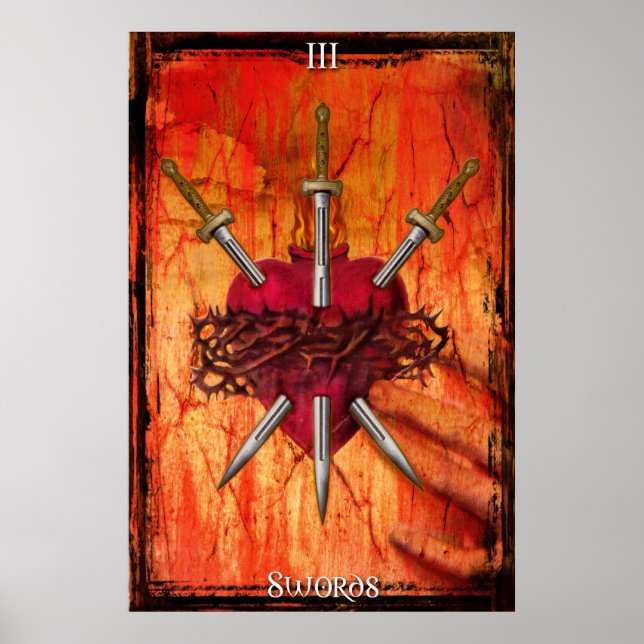 Póster 3 de Swords Tarot Print (Frente)