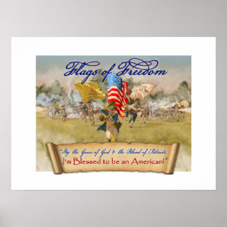 Póster "3 Flags of Freedom" Value Poster