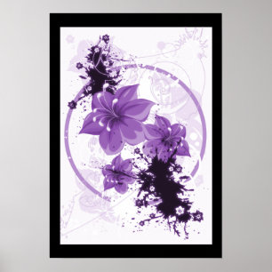 Póster 3 Flores de Bonito - Púrpura