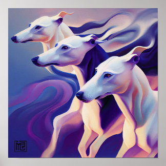 Póster 3 Greyhounds Zooming