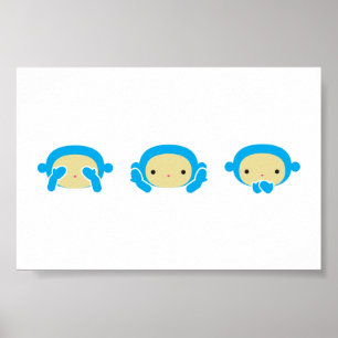 Póster 3 monos sabios