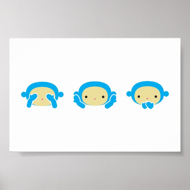 Póster 3 monos sabios (Frente)