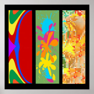 Póster 3 Panel Colour