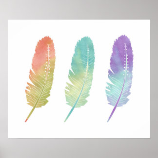 Póster 3 plumas