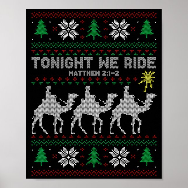 Póster 3 Reyes Magos esta noche cabalgamos navidad  (Frente)