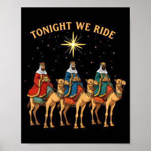 Póster 3 Reyes Magos Esta Noche Cabalgamos Navidad 