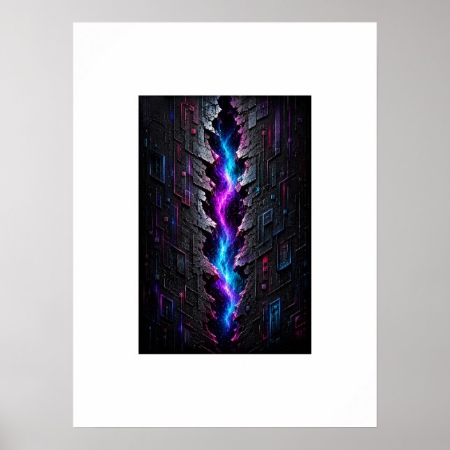 Póster 3D de Falla Dimensional (Frente)