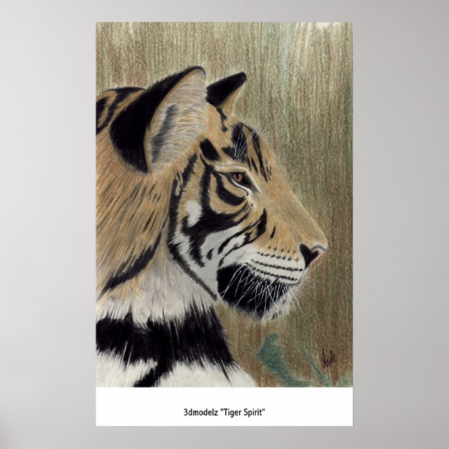 Póster 3dmodelz "Espíritu tigre" (Frente)