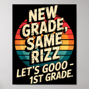 Póster 3er grado de vuelta a la escuela nuevo grado mismo