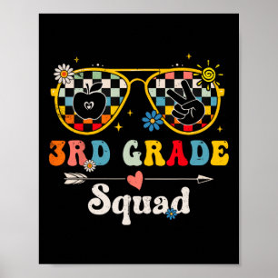 Póster 3er Grado Squad Lindo Groovy Profesor Estudiante C