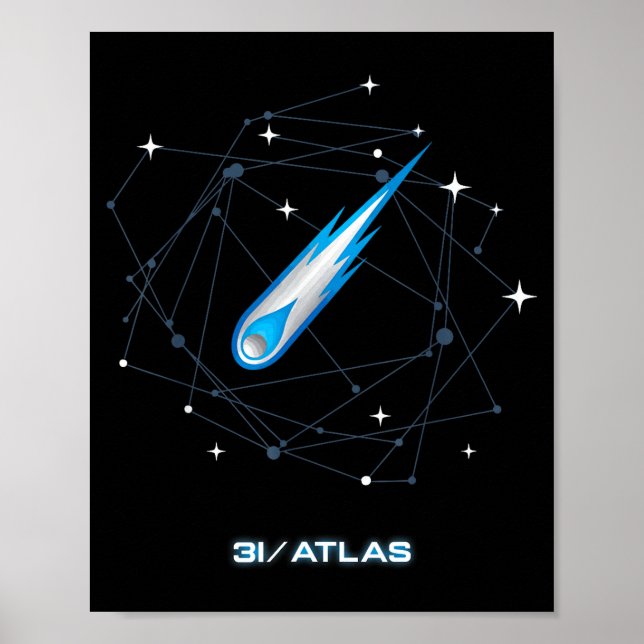 Póster 3i Atlas Cometa Interestelar 2025 Astronomía Espac (Frente)