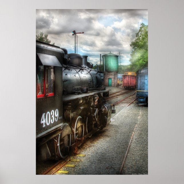 Póster 4039 - Tren - 4039 - En el patio del tren (Frente)