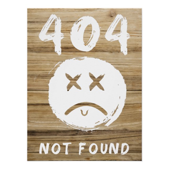 Póster 404 No Encontrado (Anverso)