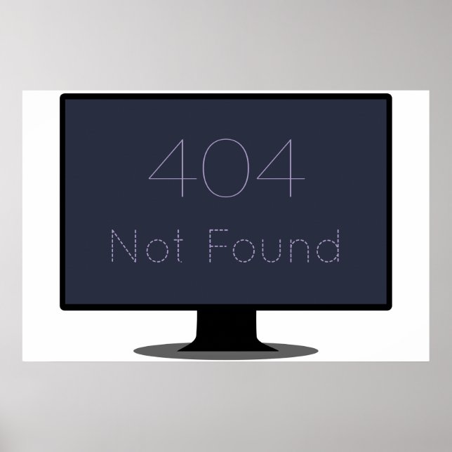Póster 404 No Encontrado (Frente)