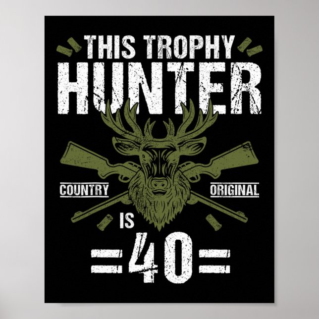 Póster 40.ª cazadora de pavos de caza de 40 años (Frente)