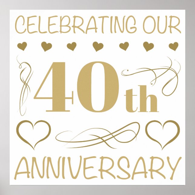 Póster 40.º Aniversario Boda (Frente)