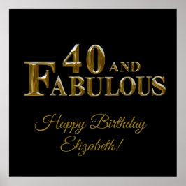 Póster 40.º cumpleaños
