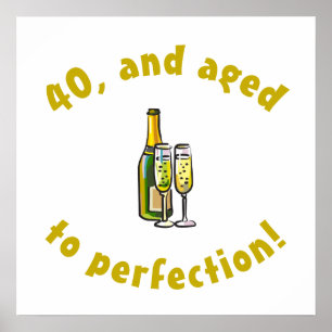 Póster 40.º Cumpleaños A La Perfección