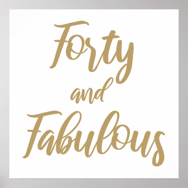 Póster 40.º humor de cumpleaños (Frente)