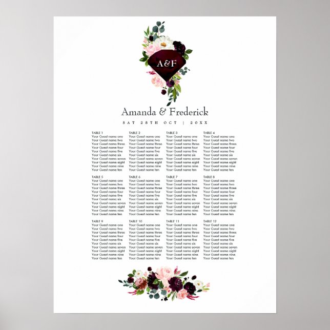 Póster 40.º Poster en el aniversario del Boda de Ruby (Frente)