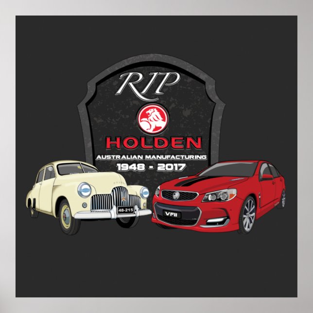 Póster 40 años de Holden Manufacturing en Australia T-Sh (Frente)