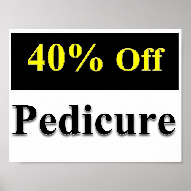 Póster 40% de descuento en Matte Poster de pedicura (Frente)