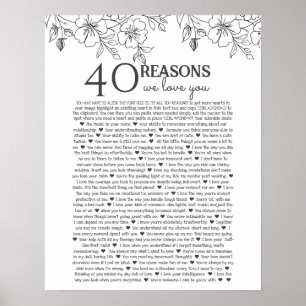 Póster 40 razones por las que nos encanta el dibujo de lí