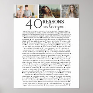 Póster 40 razones por las que te amamos FOTO cartel